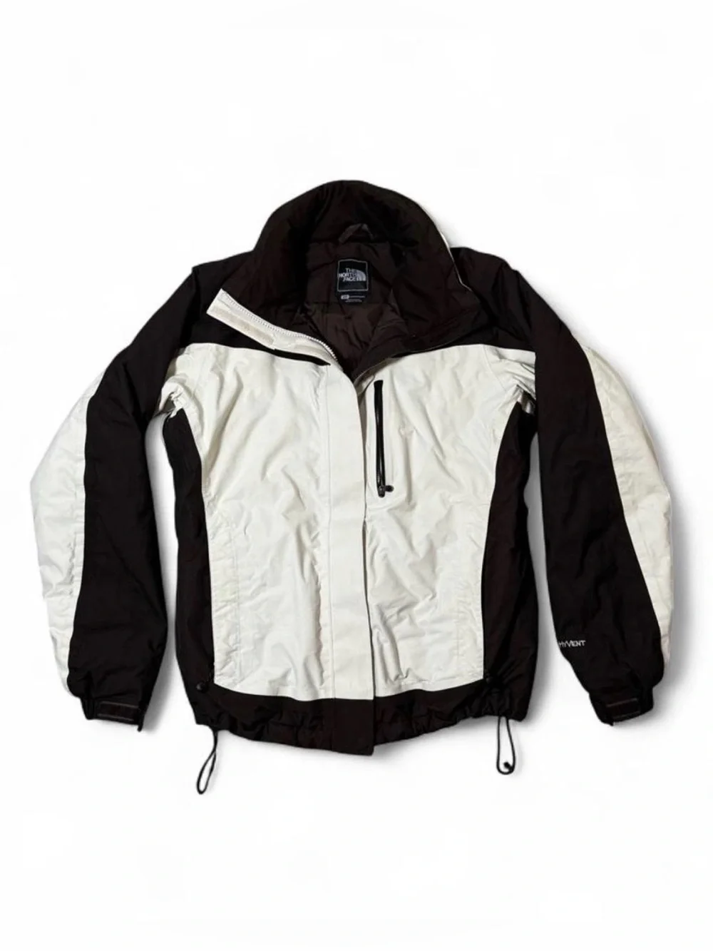 North Face HyVent technical winter ski shell jacket in a Brown and Ivory Size S